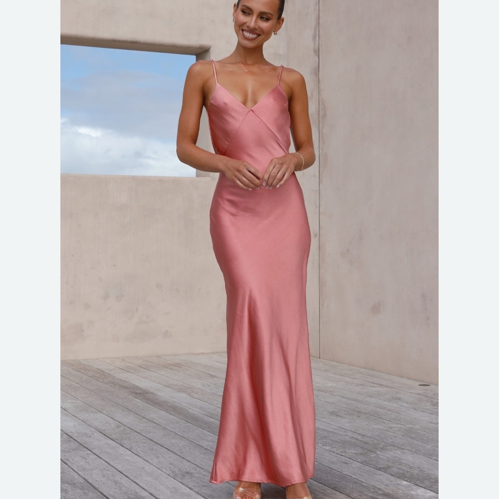 Gisella Maxi Dress in Baked Rose